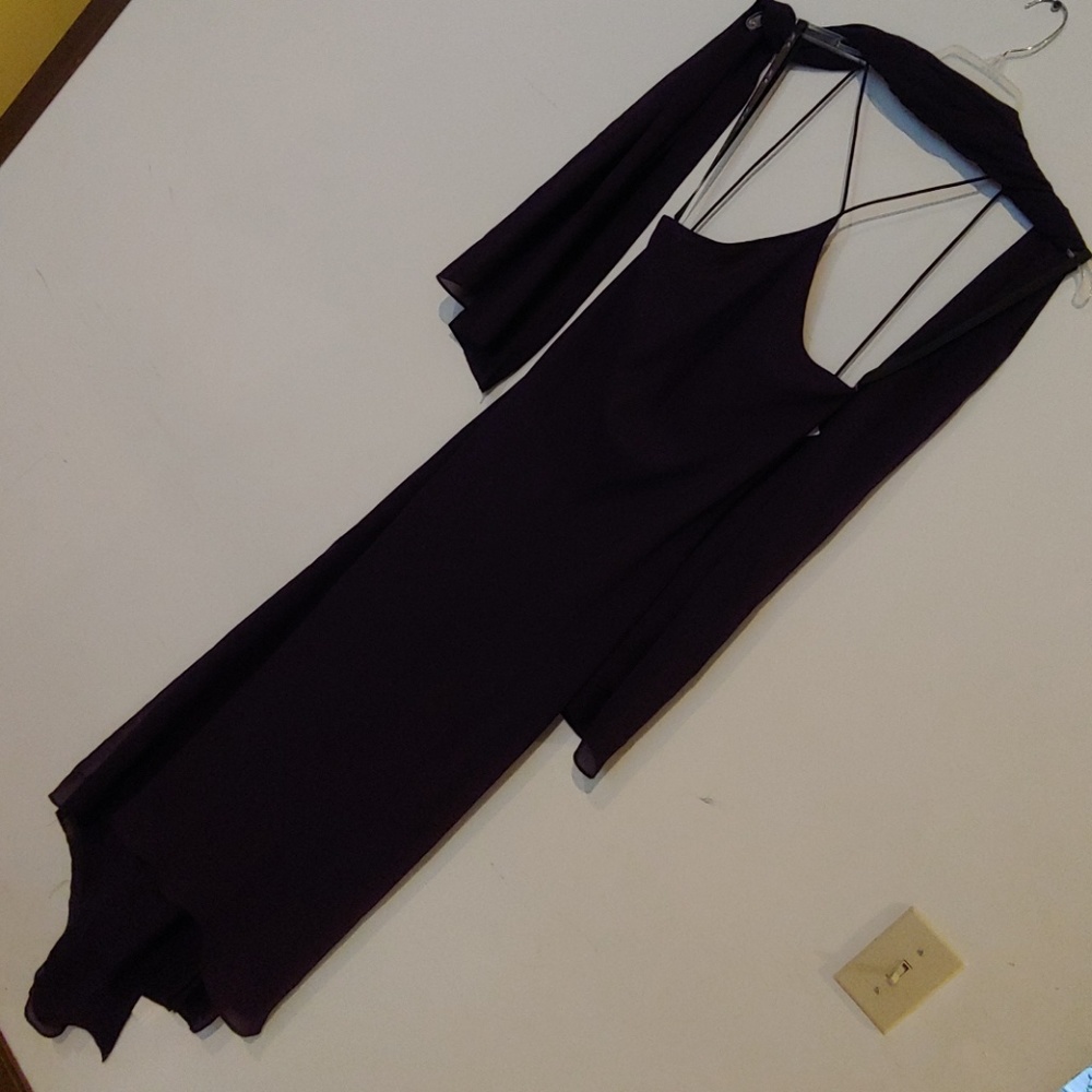 Zum zum eggplant strappy backless dress